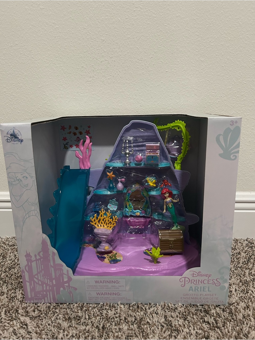 Disney Ariel Undersea Grotto Playset in Purple, Teal & Pink